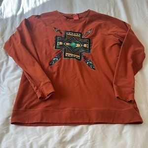 Cowgirl Tuff XL Embroidered Crew Neck sweatshirt